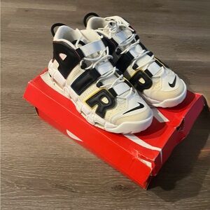 Nike Kids Air More Uptempo White Black Sneakers
